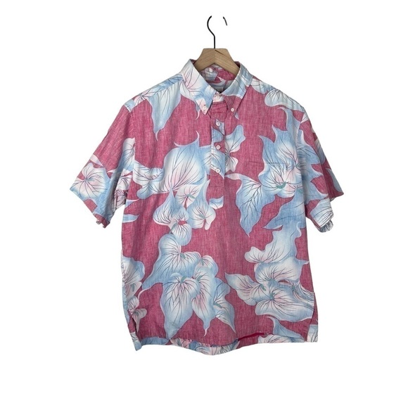 Reyn Spooner Vintage Floral Reverse Print Popover Shirt
